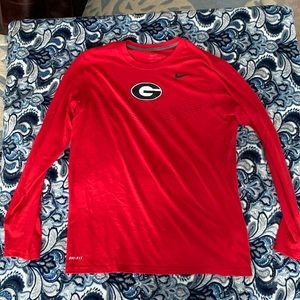 Nike UGA Georgia Bulldogs Long sleeve dri fit T shirt